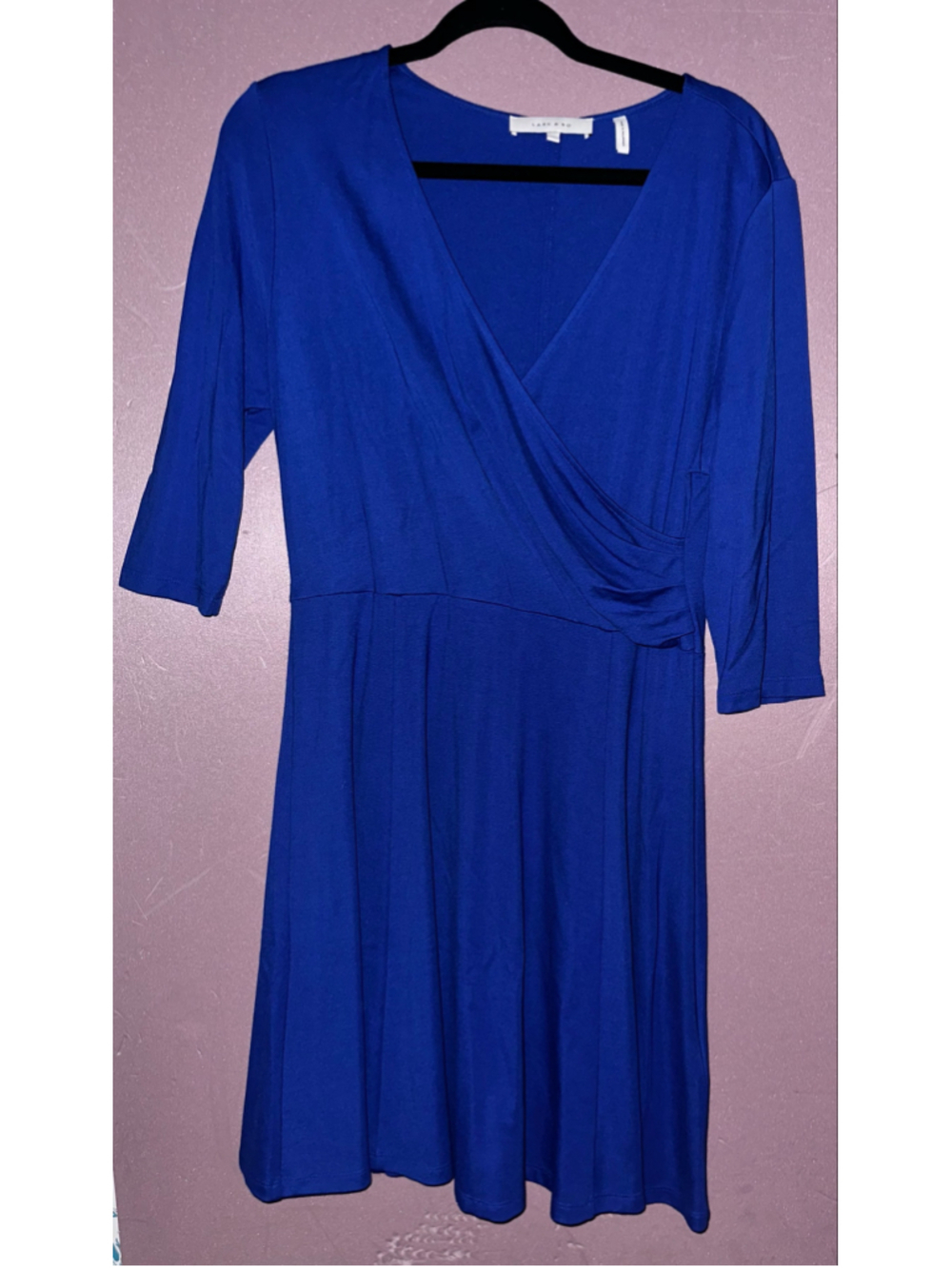 Women's Lark & Ro Blue Wrap Dress Size L